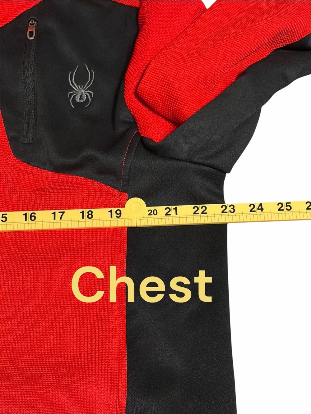 Spyder Men’s Red and Black Quarter-Zip Performance Sweater - Picture 4 of 6